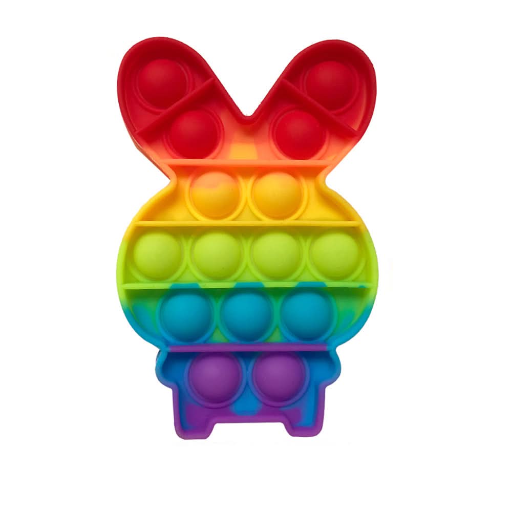 CalmWave Anti-Stress Ball — Pocket-Sized Push Pop Bubble Fidget, Rainbow