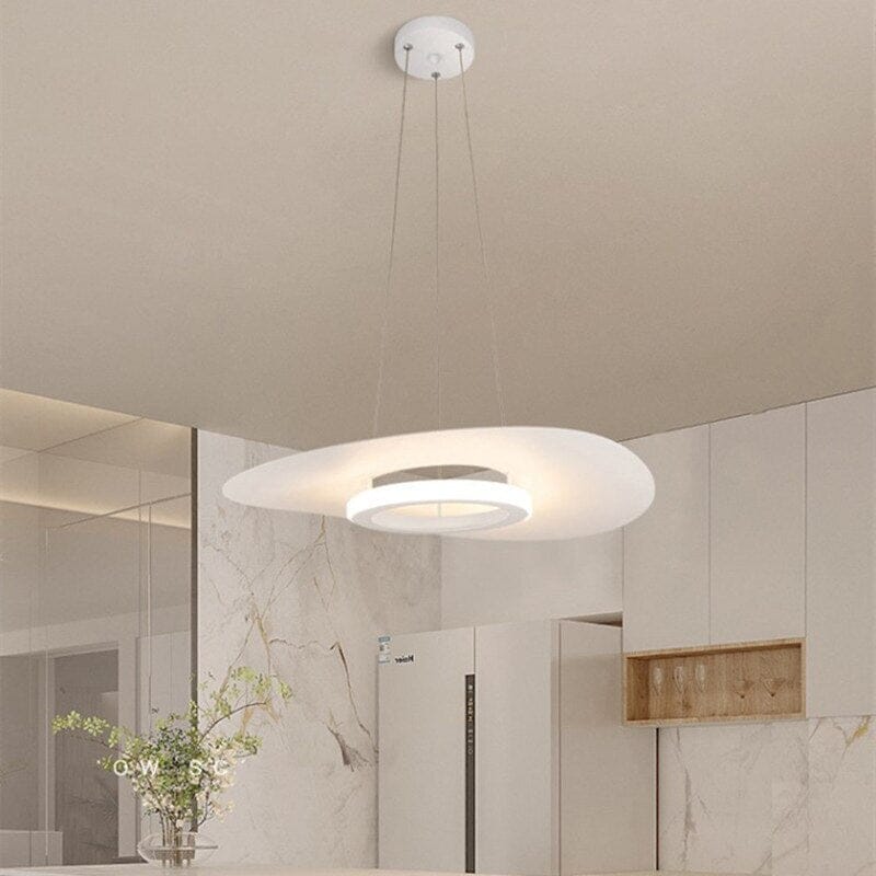 NovaLume Aluminum LED Pendant Lamp — Round Clear Glass Shades