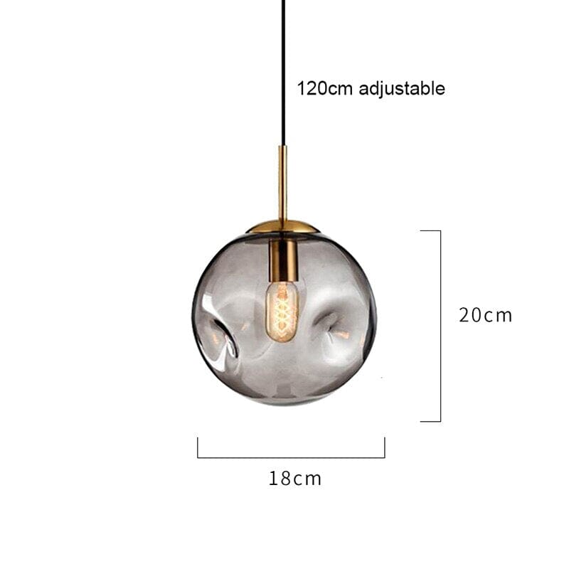 Novae-pendellampe i glas — elegant minimalistisk profil, flerfarvet finish