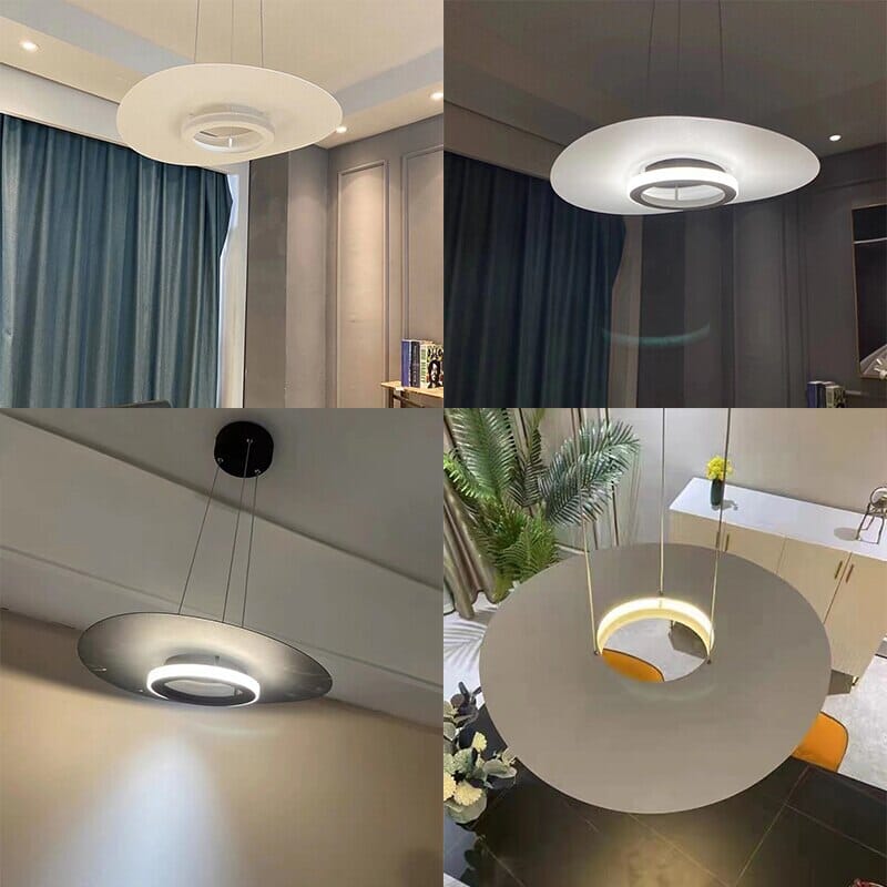 NovaLume Aluminum LED Pendant Lamp — Round Clear Glass Shades