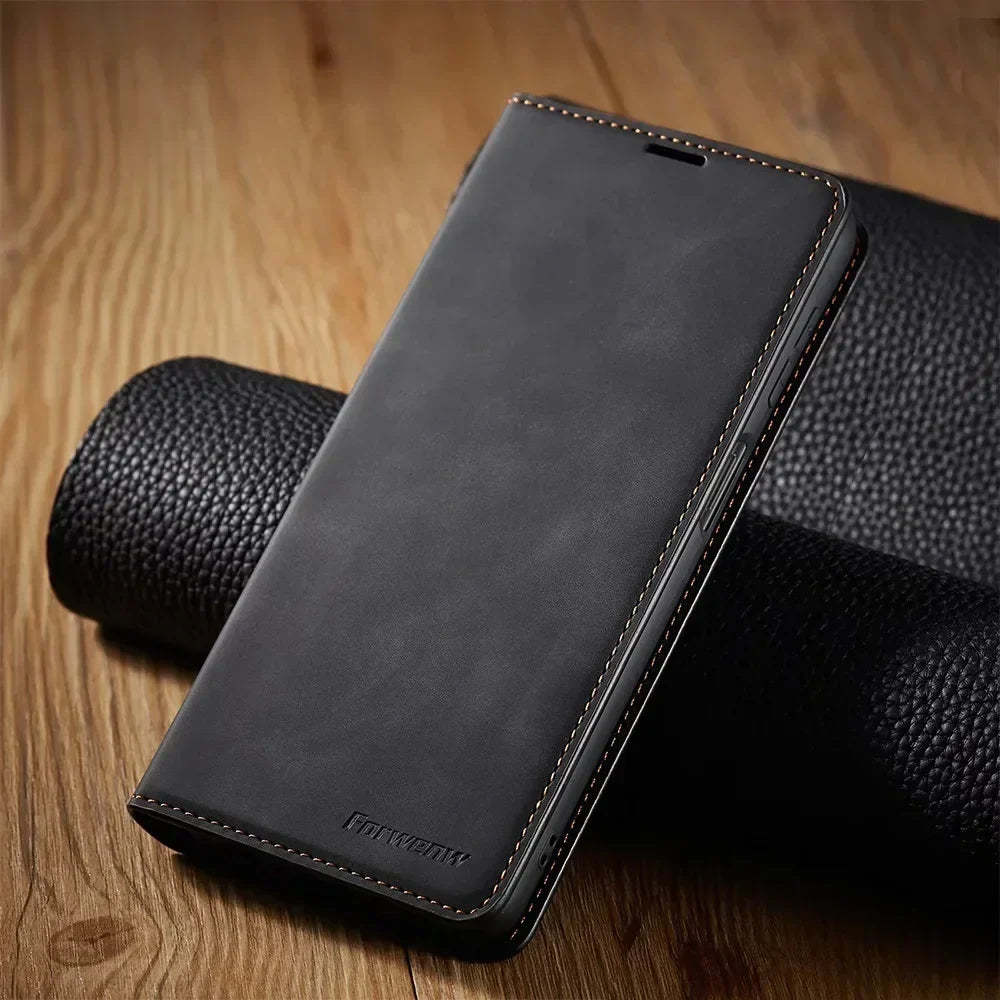 Magnetische Samsung-Leder-Klapphülle mit Kartenfach