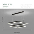 Square Geometric Pendant Chandelier — Contemporary Design, Warm Glow