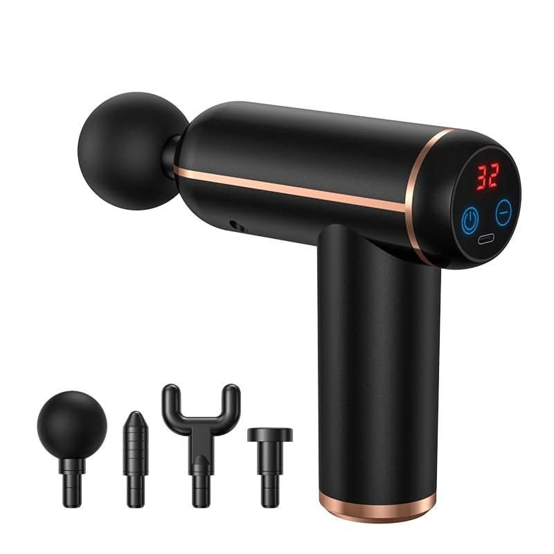 PulseFlow Portable Massager — Four Attachments, Compact Handheld Design