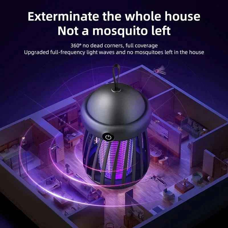 NovaGuard Mosquito Killer Lamp — 395nm UV Light, 3000V Electric Shock, Rechargeable