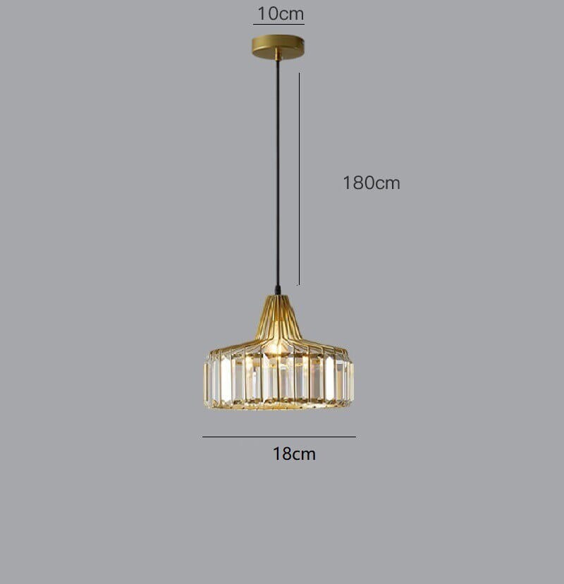 Lyra Prismatic Crystal Ceiling Pendant Light