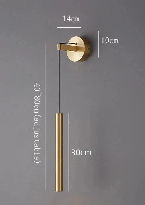 Solara Copper LED Wall Lamp - Single Light Wall Mount Fixture