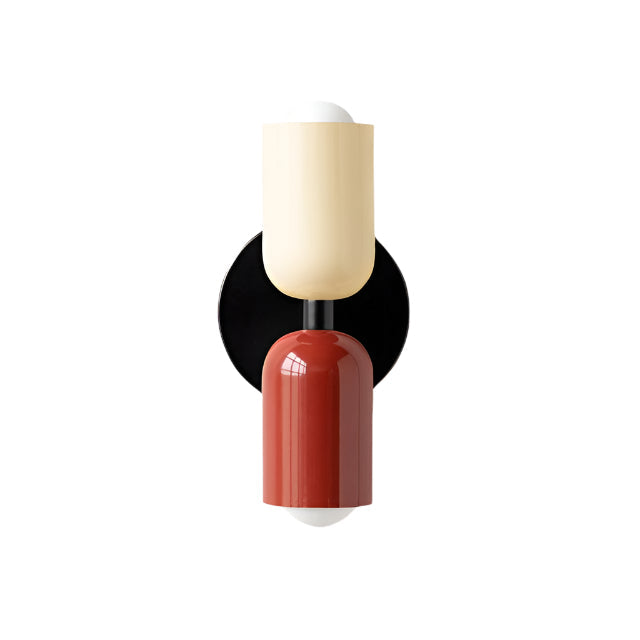 Lámpara de pared LED doble ajustable — Crema, rosa y verde