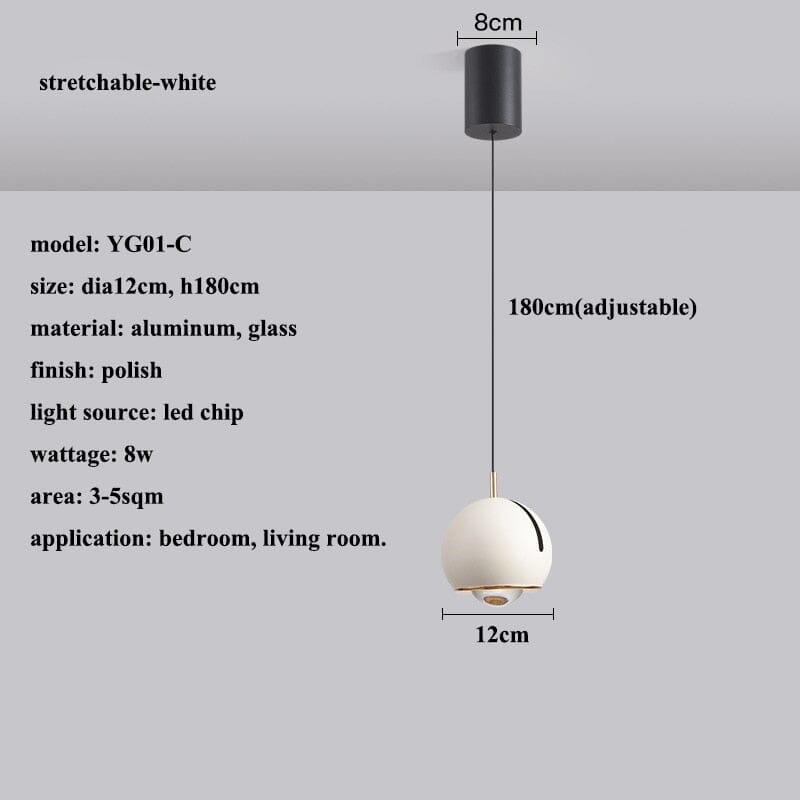 AstraLume Adjustable Tilt LED Pendant Light, Fully Dimmable