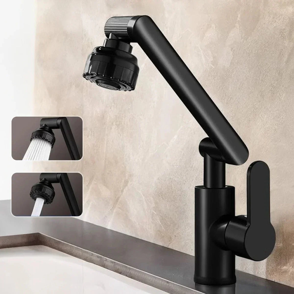 NovaFlex 360 Robotic Arm Kitchen Faucet — BubbleFlow and Shower Spray Modes