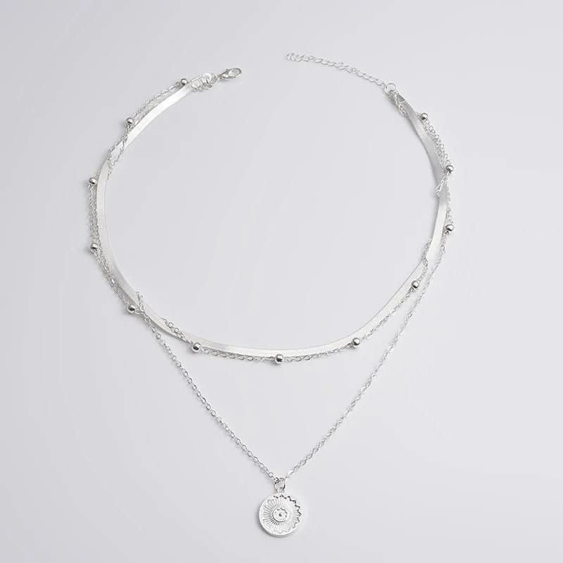 Astra Silver Triple Strand Necklace