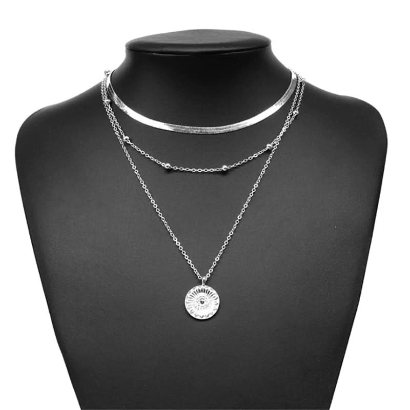 Astra Silver Triple Strand Necklace