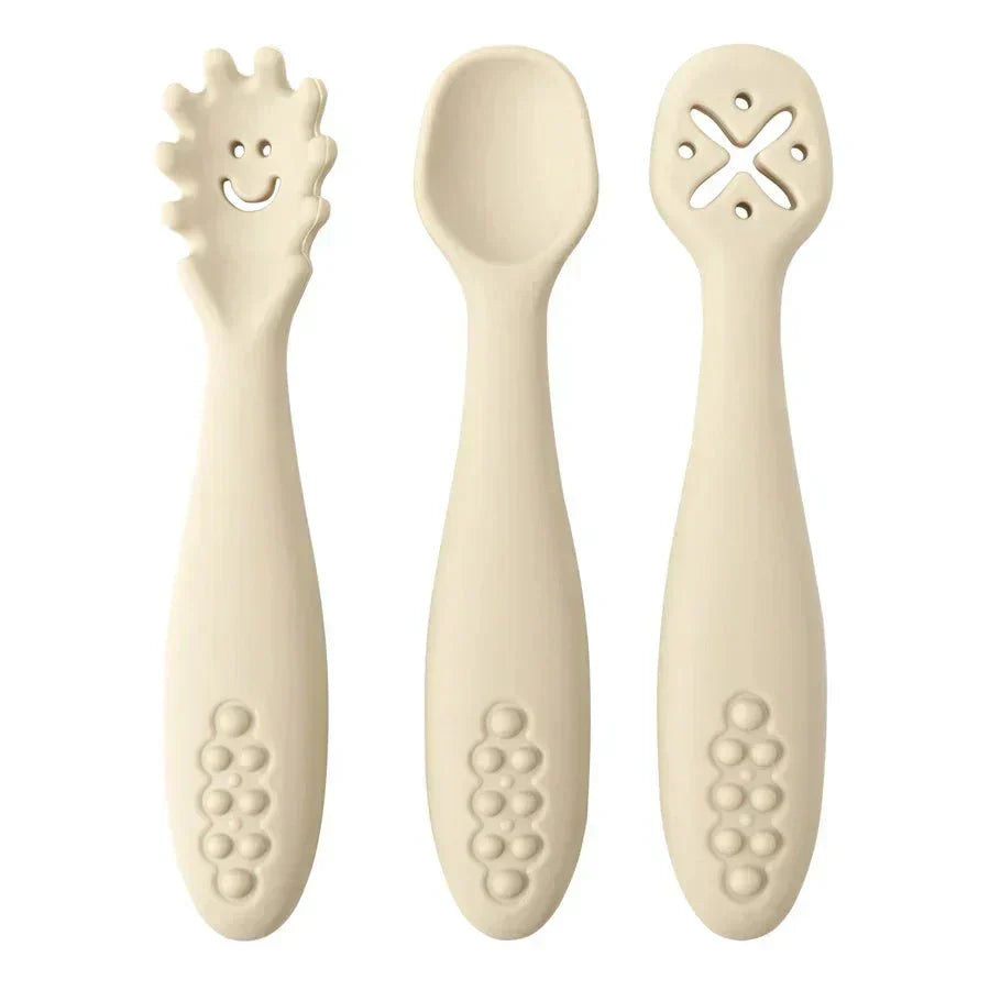 NurtiNest Gentle Silicone Baby Utensil Set — Soft, Flexible Design