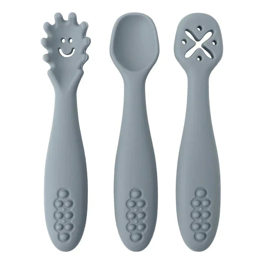 NurtiNest Gentle Silicone Baby Utensil Set — Soft, Flexible Design