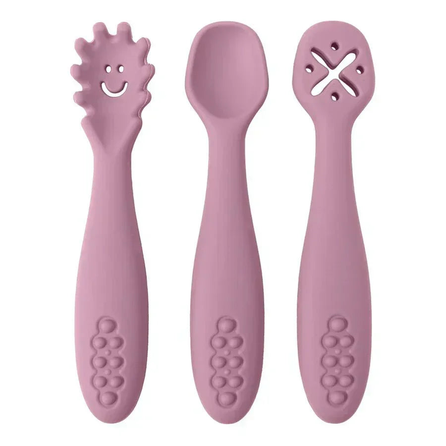 NurtiNest Gentle Silicone Baby Utensil Set — Soft, Flexible Design