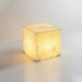 Simple Alabaster Cube Table Lamp | wildoxy