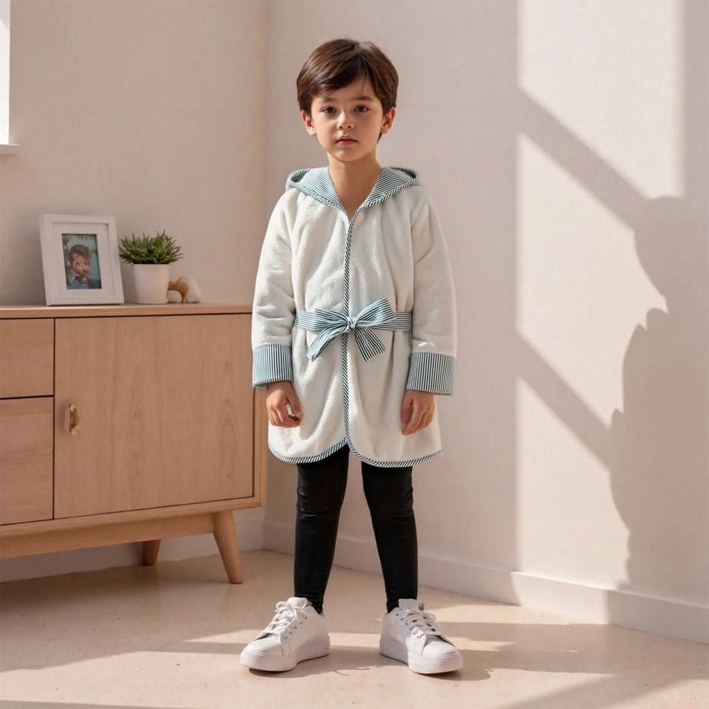 NovaLuxe UltraSoft Microfiber Hooded Kids Bathrobe — Cozy, Absorbent Fit for Boys and Girls