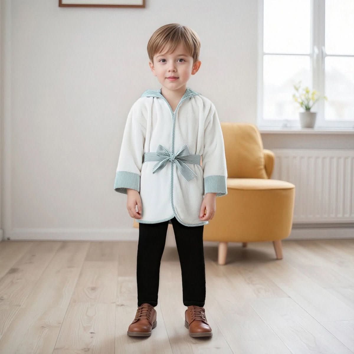 NovaLuxe UltraSoft Microfiber Hooded Kids Bathrobe — Cozy, Absorbent Fit for Boys and Girls