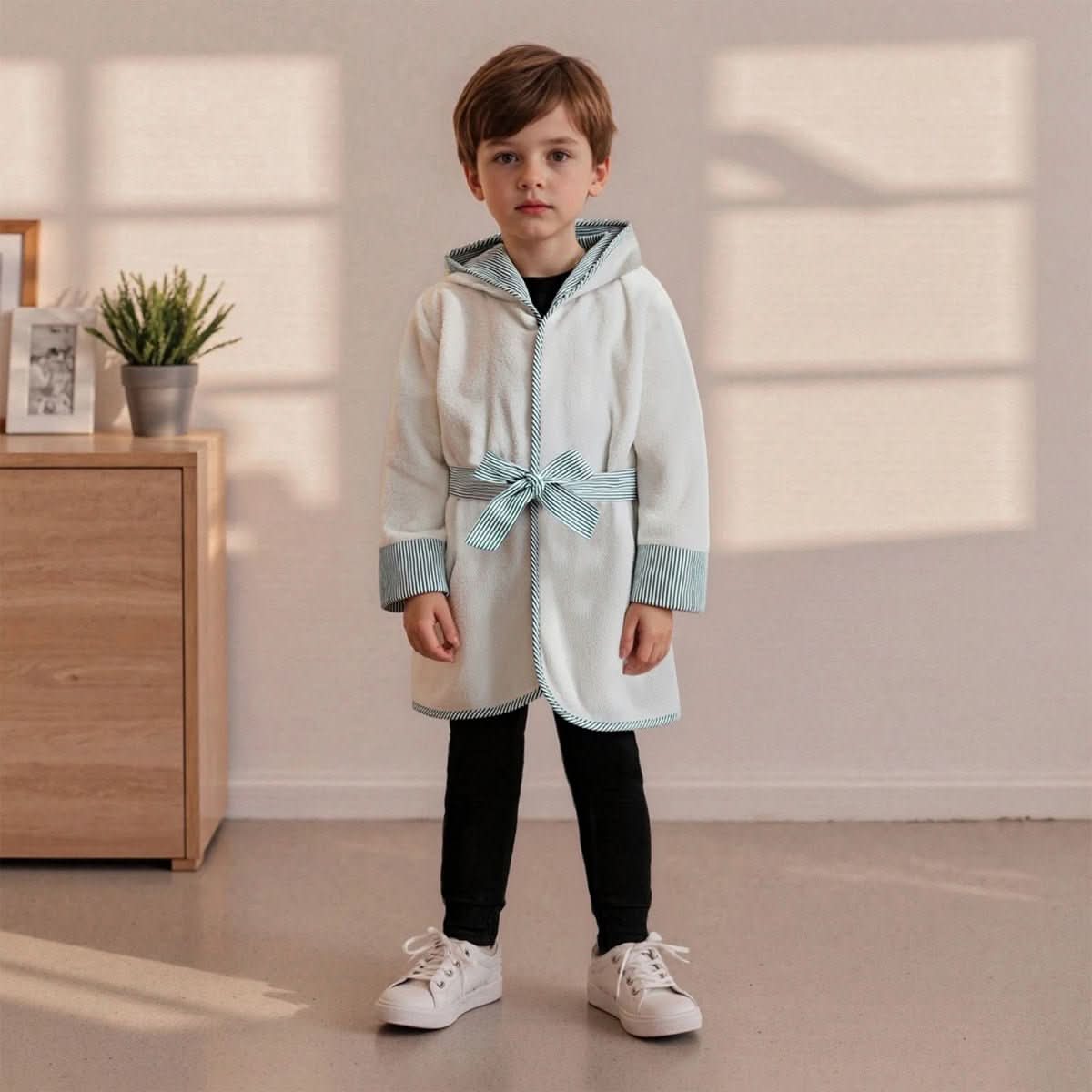 NovaLuxe UltraSoft Microfiber Hooded Kids Bathrobe — Cozy, Absorbent Fit for Boys and Girls
