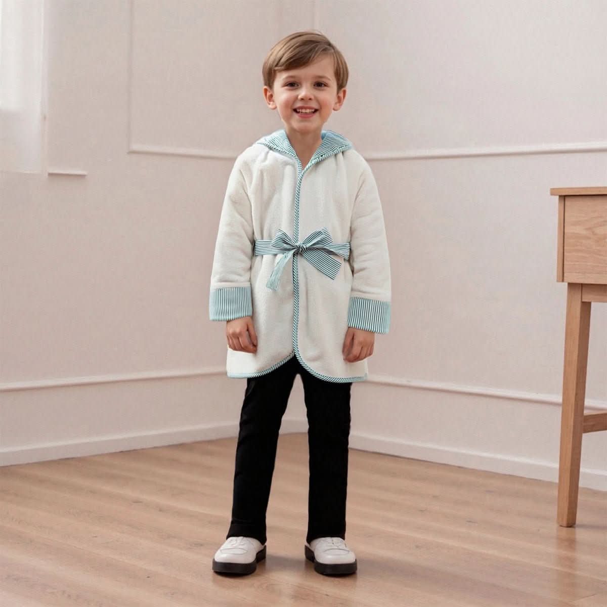 NovaLuxe UltraSoft Microfiber Hooded Kids Bathrobe — Cozy, Absorbent Fit for Boys and Girls