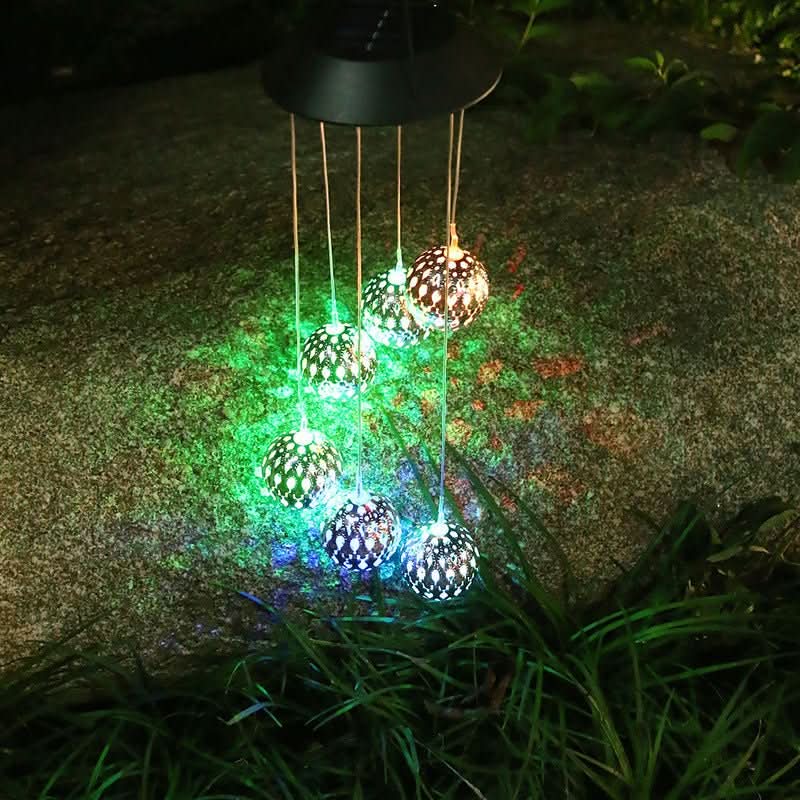 AuroraGlow Solar Wind Chime — Eco Friendly Contemporary Garden Lighting
