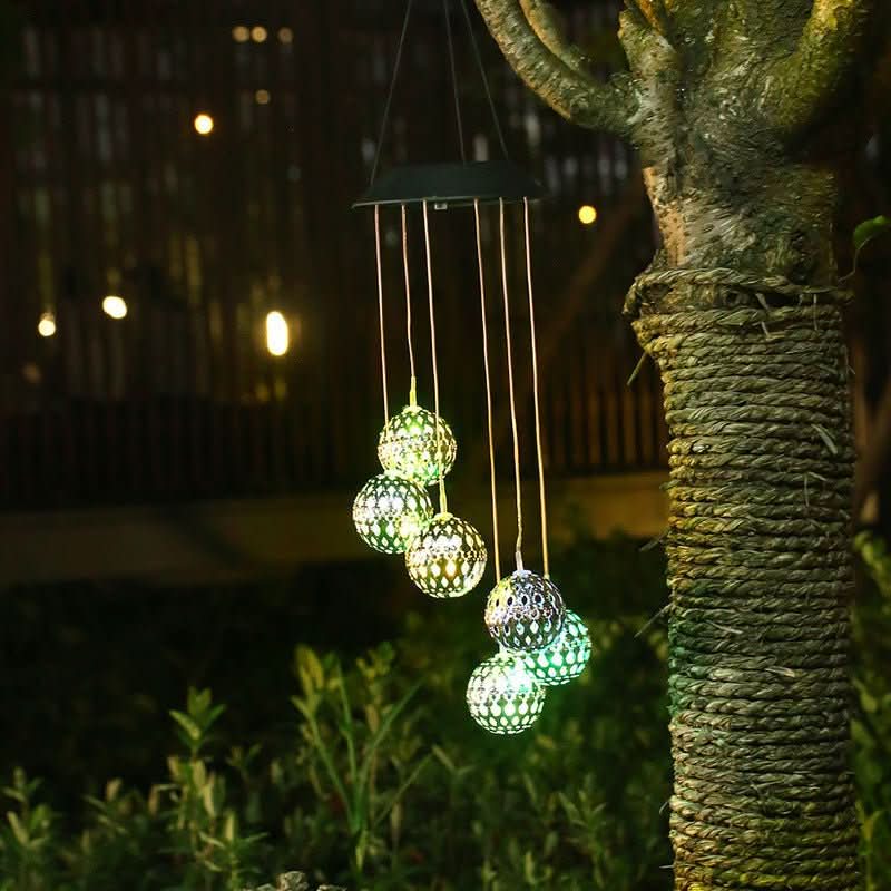 AuroraGlow Solar Wind Chime — Eco Friendly Contemporary Garden Lighting