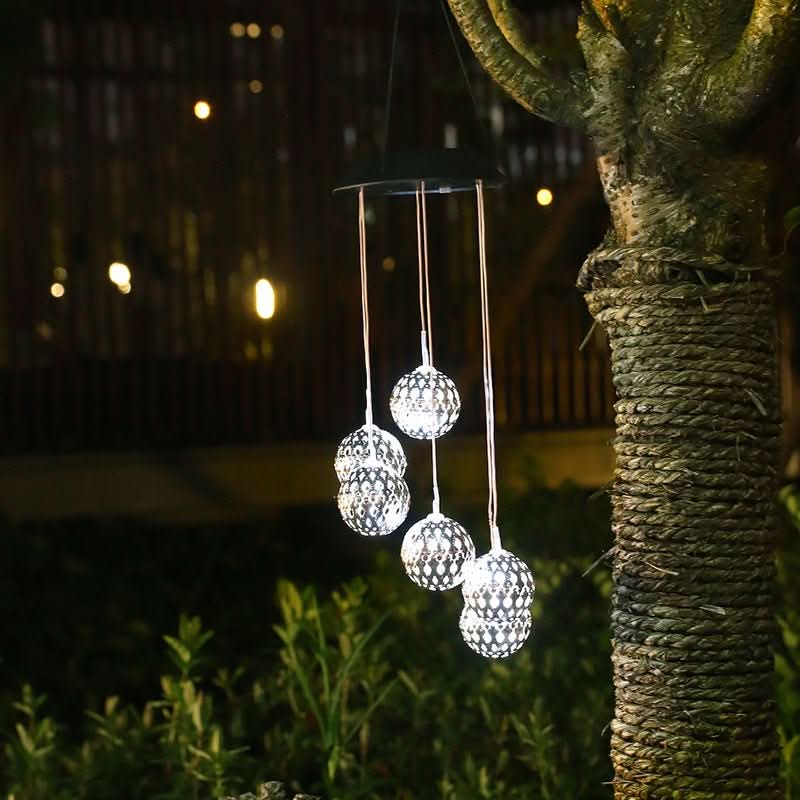 AuroraGlow Solar Wind Chime — Eco Friendly Contemporary Garden Lighting