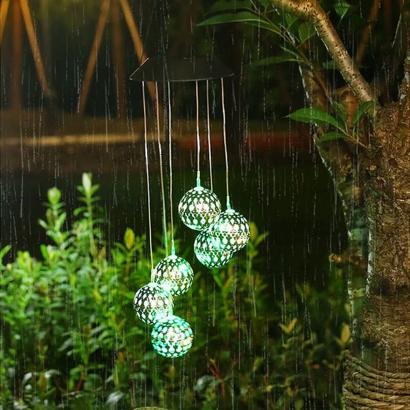 AuroraGlow Solar Wind Chime — Eco Friendly Contemporary Garden Lighting