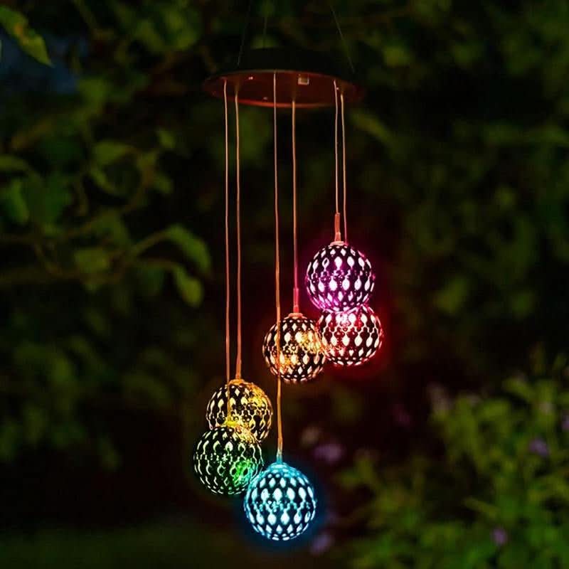 AuroraGlow Solar Wind Chime — Eco Friendly Contemporary Garden Lighting