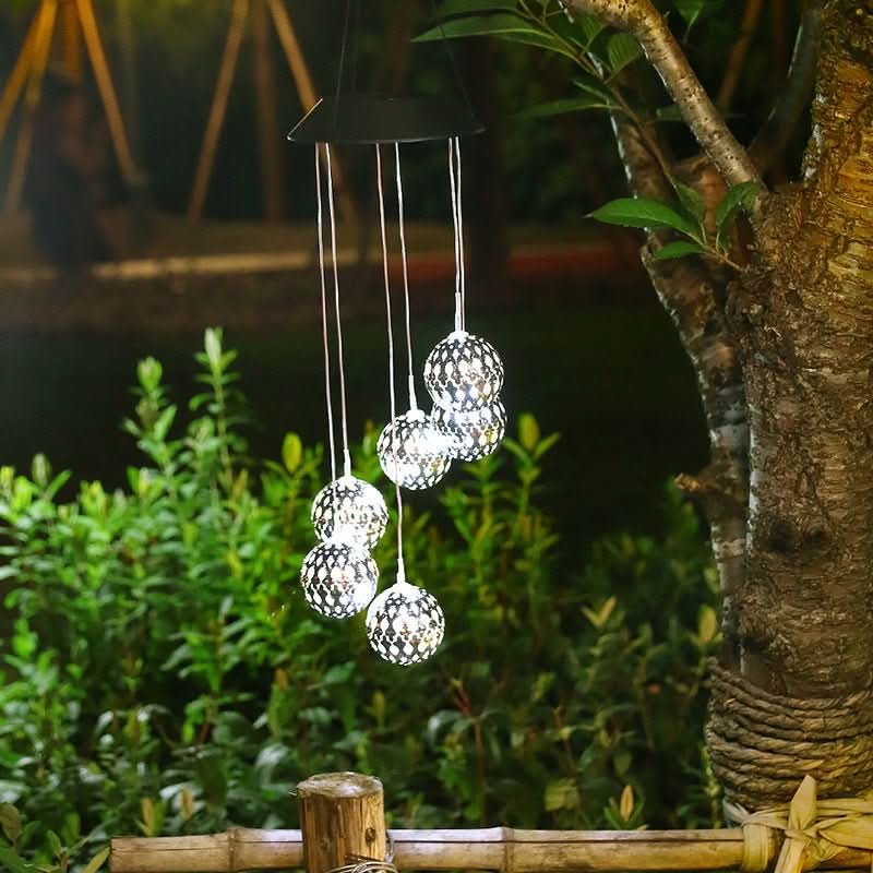 AuroraGlow Solar Wind Chime — Eco Friendly Contemporary Garden Lighting