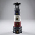 Lighthouse-lamp voor in de tuin op zonne-energie — roterend LED-licht