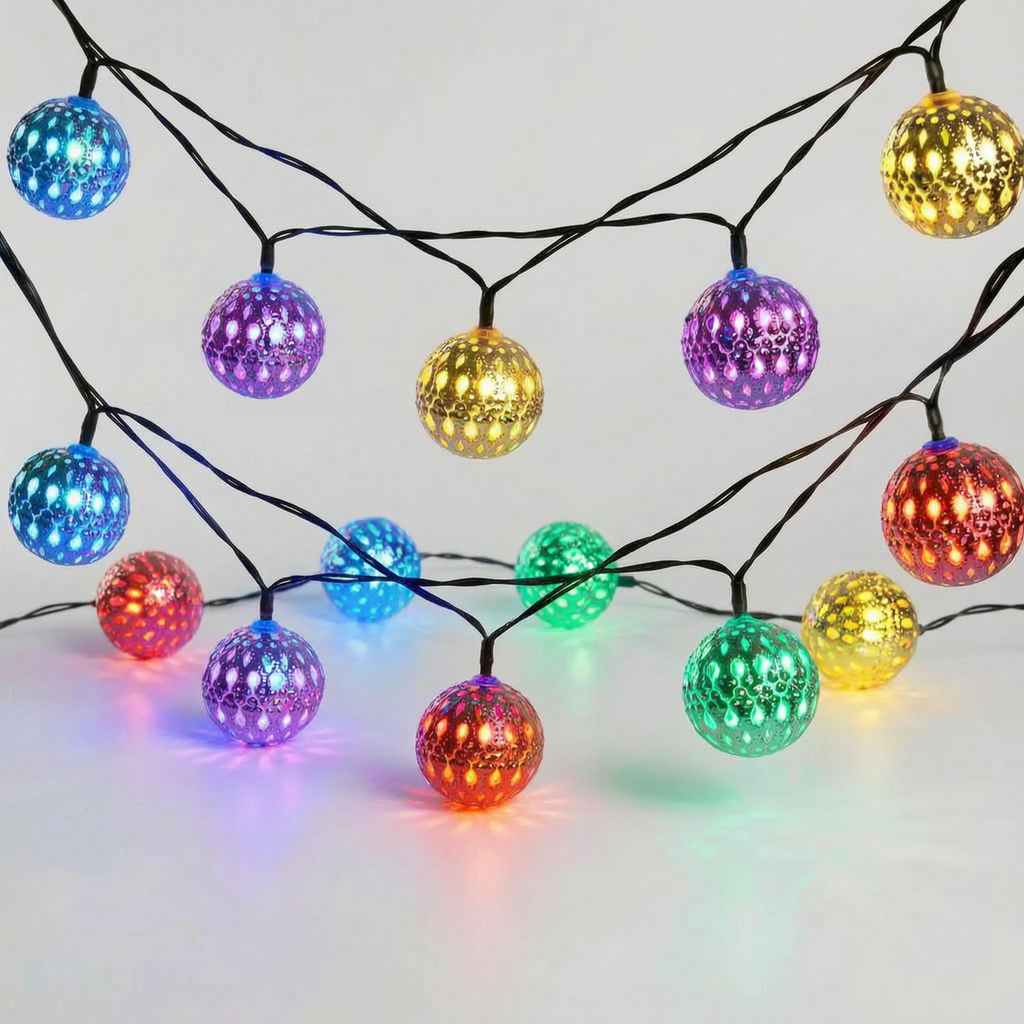 Moroccan Style String Lights -  Hanging On Fences - Wildoxy