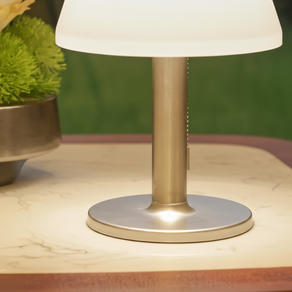 LED-tafellamp op zonne-energie — draadloze weerbestendige tuinlamp