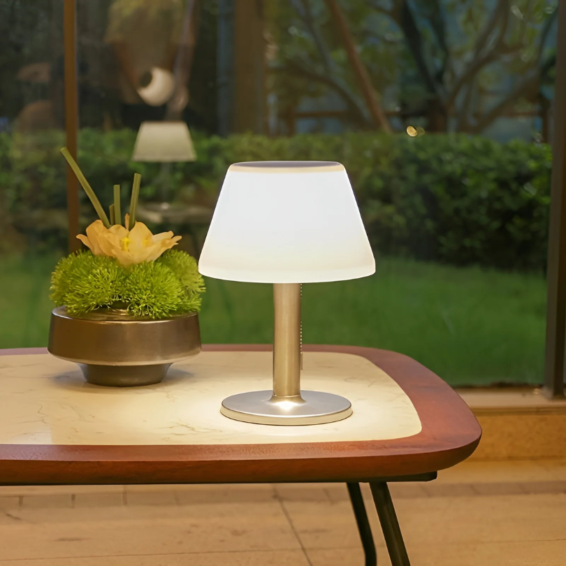 LED-tafellamp op zonne-energie — draadloze weerbestendige tuinlamp