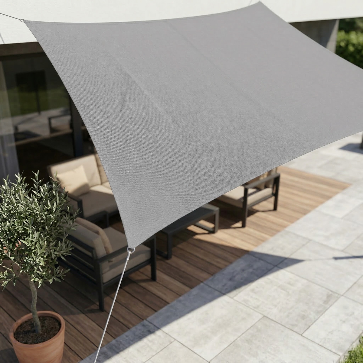 Rechteckiges, wasserdichtes Pergola-Sonnensegel – regendicht