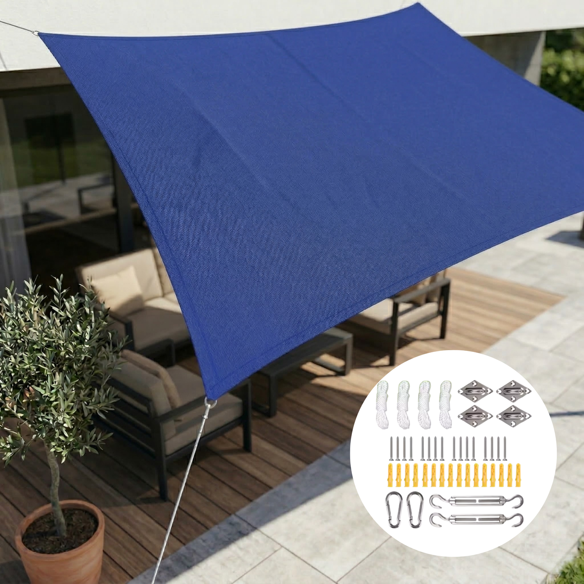 Wasserdichtes Balkon-Sonnensegel — UV-Schutz