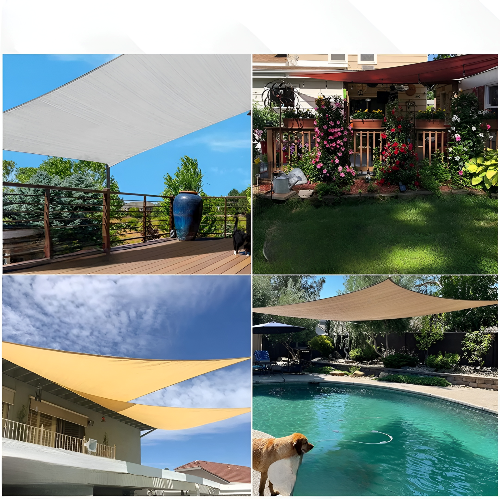 Rechteckiges, wasserdichtes Pergola-Sonnensegel – regendicht