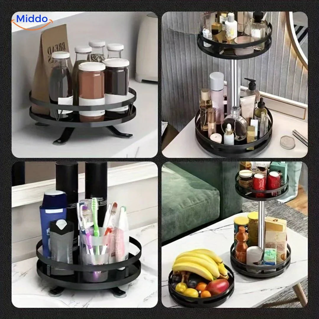 Organizador giratorio de 360° para cocina, baño y despensa