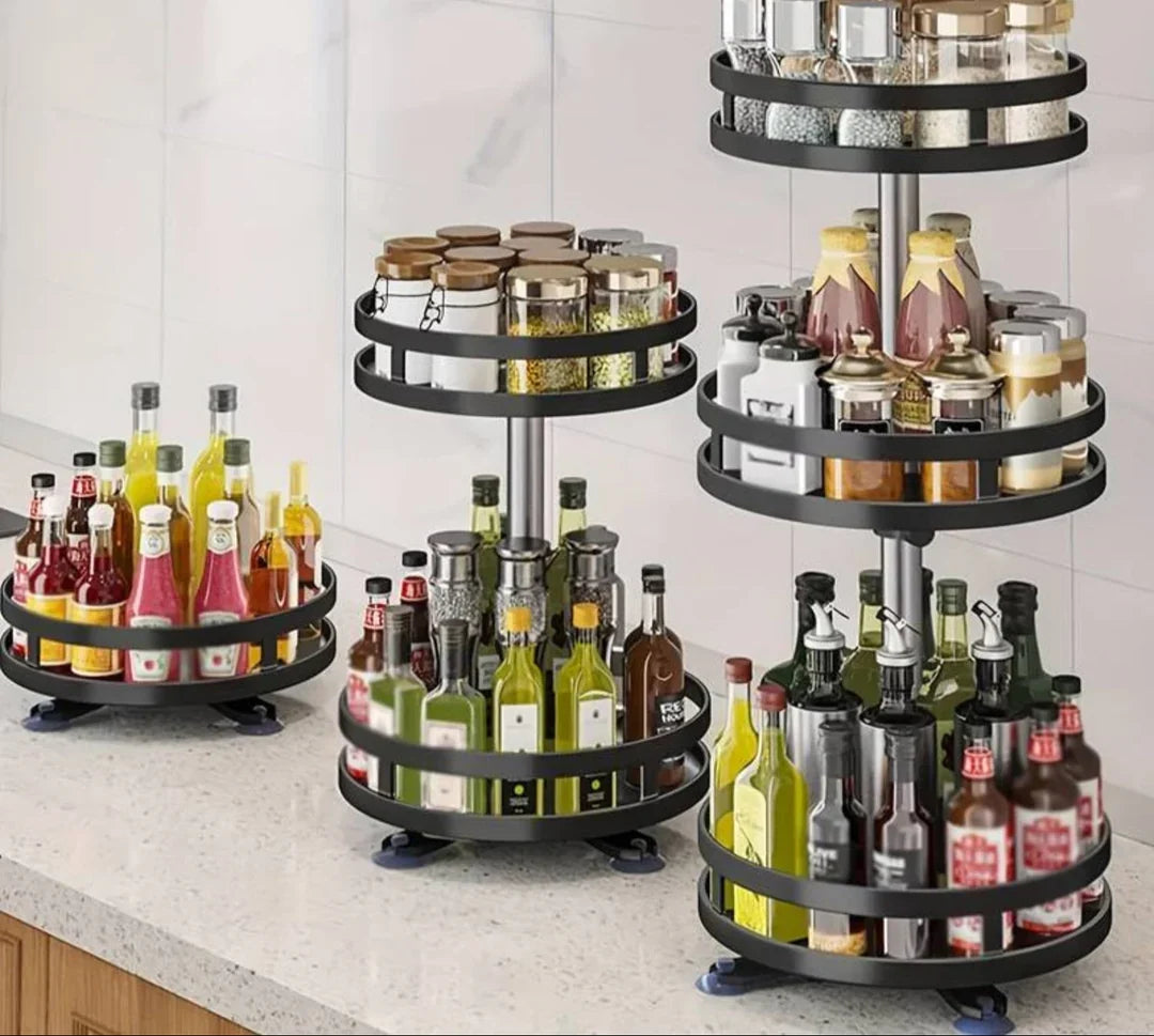 Organizador giratorio de 360° para cocina, baño y despensa