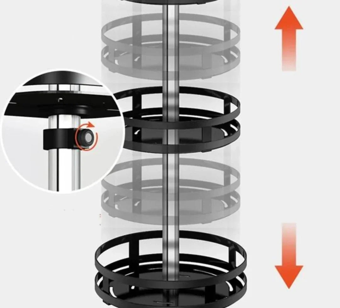 Organizador giratorio de 360° para cocina, baño y despensa