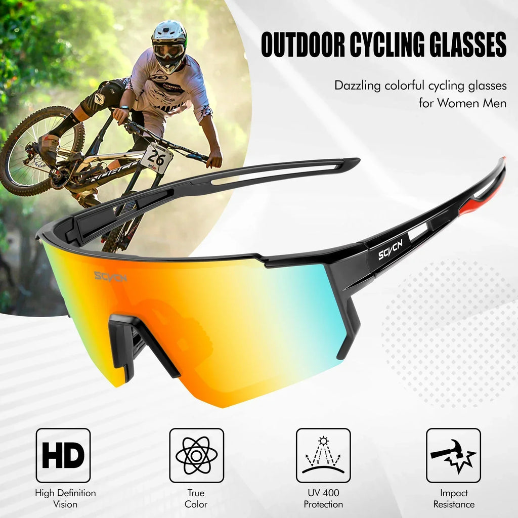 Okulary sportowe UV400 — lekkie okulary rowerowe