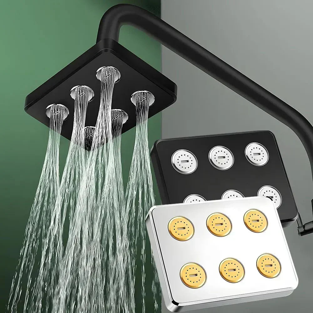 NovaFlow Square Rain Shower Head — 360 Degree Adjustable