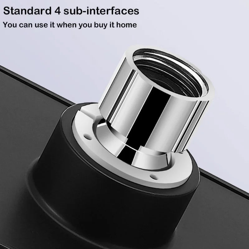 NovaFlow Square Rain Shower Head — 360 Degree Adjustable