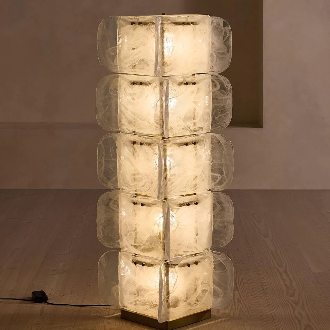 Stacked Glass Floor Lamp | wildoxy