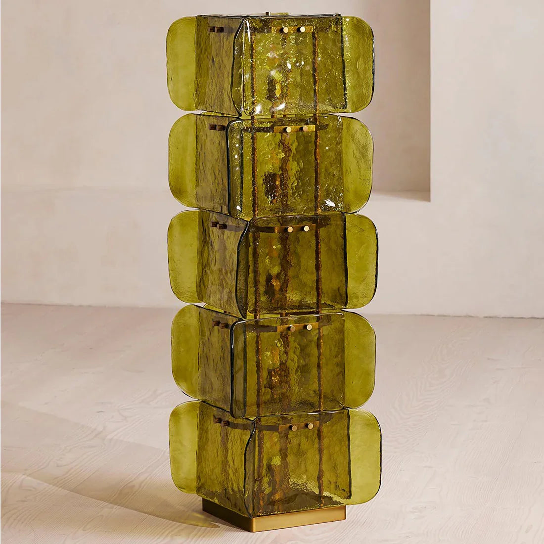 Stacked Glass Floor Lamp | wildoxy