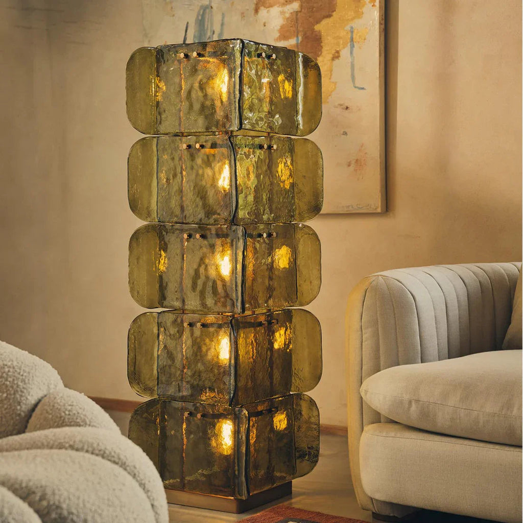 Stacked Glass Floor Lamp | wildoxy