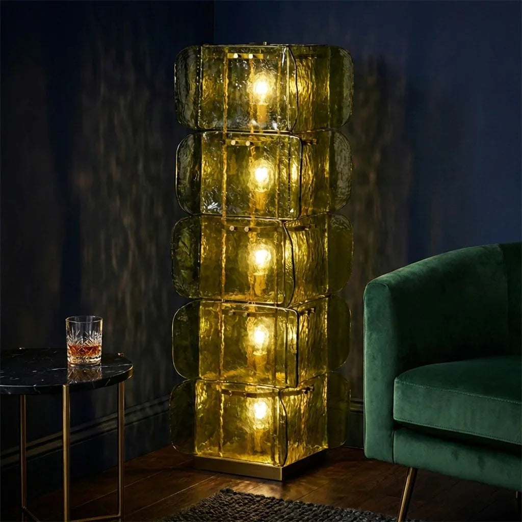 Stacked Glass Floor Lamp | wildoxy