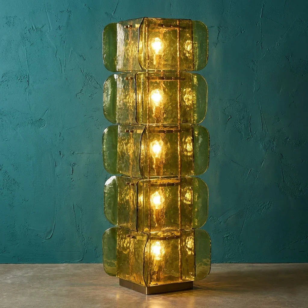 Stacked Glass Floor Lamp | wildoxy