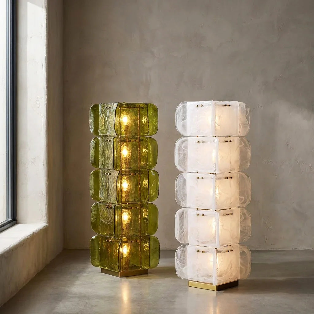 Stacked Glass Floor Lamp | wildoxy