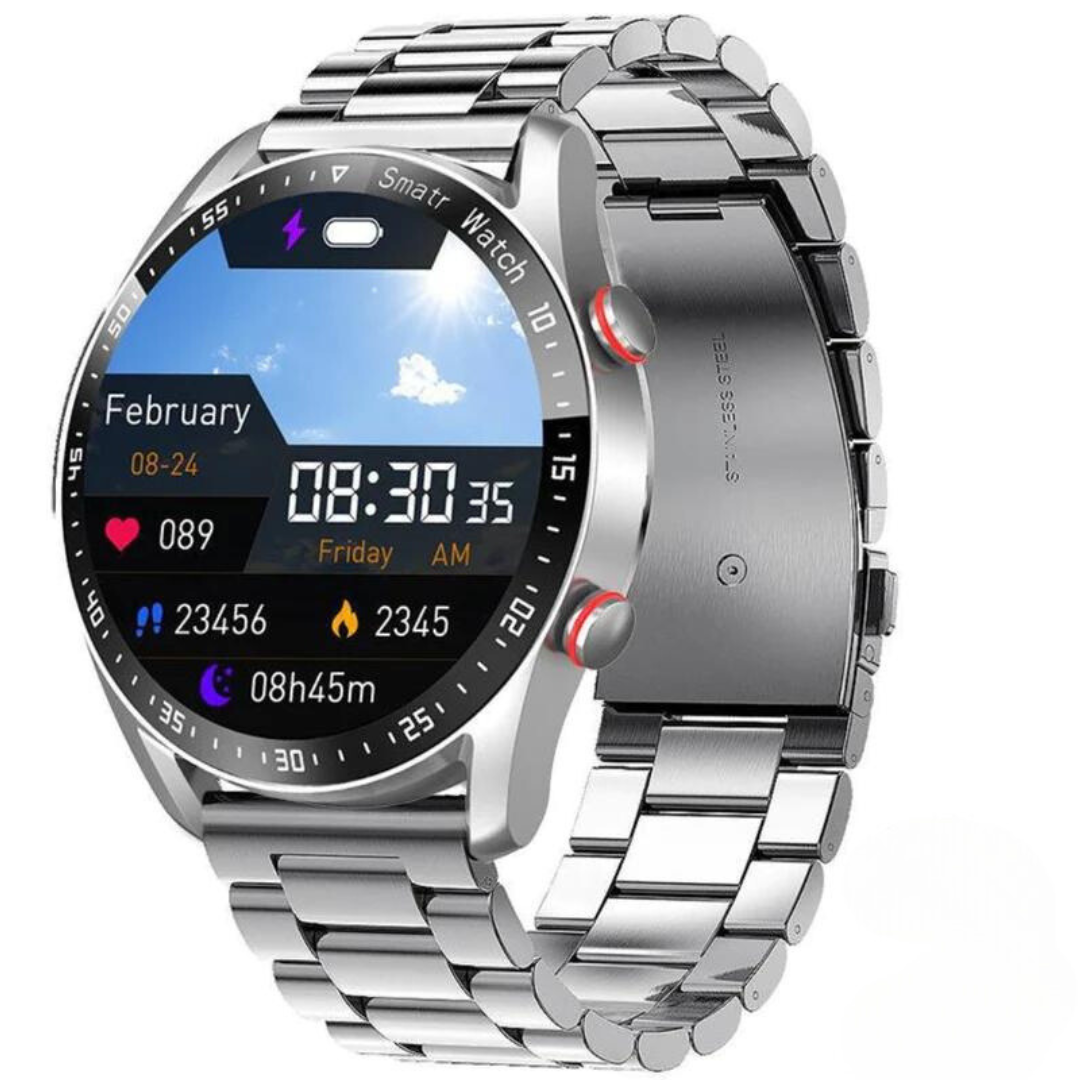 Luxus-Smartwatch — Bluetooth-Lautsprecher & Fitness-Tracking