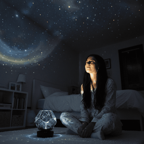 NebulaGlow Galaxy Projector — Compact Night-Sky Projection Lamp, Adjustable Brightness